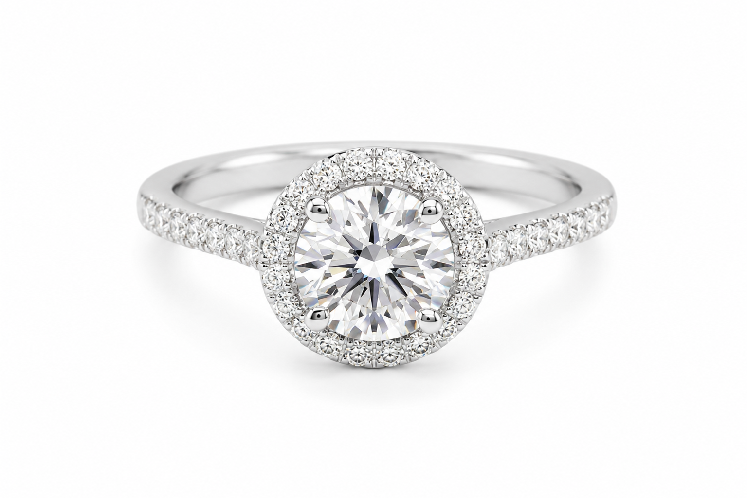 💍 Anillo Plata .925 con Circonias Halo