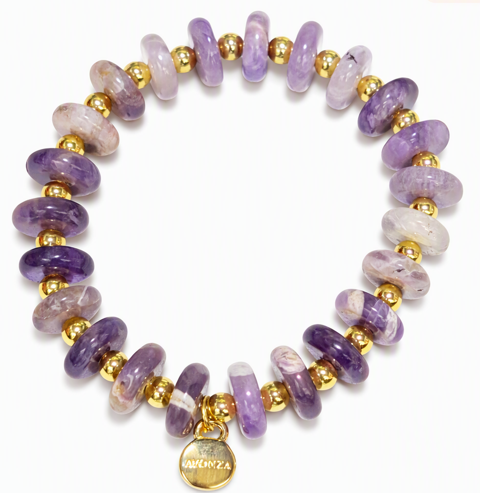 🌸 Pulsera de Cuarzo Violeta