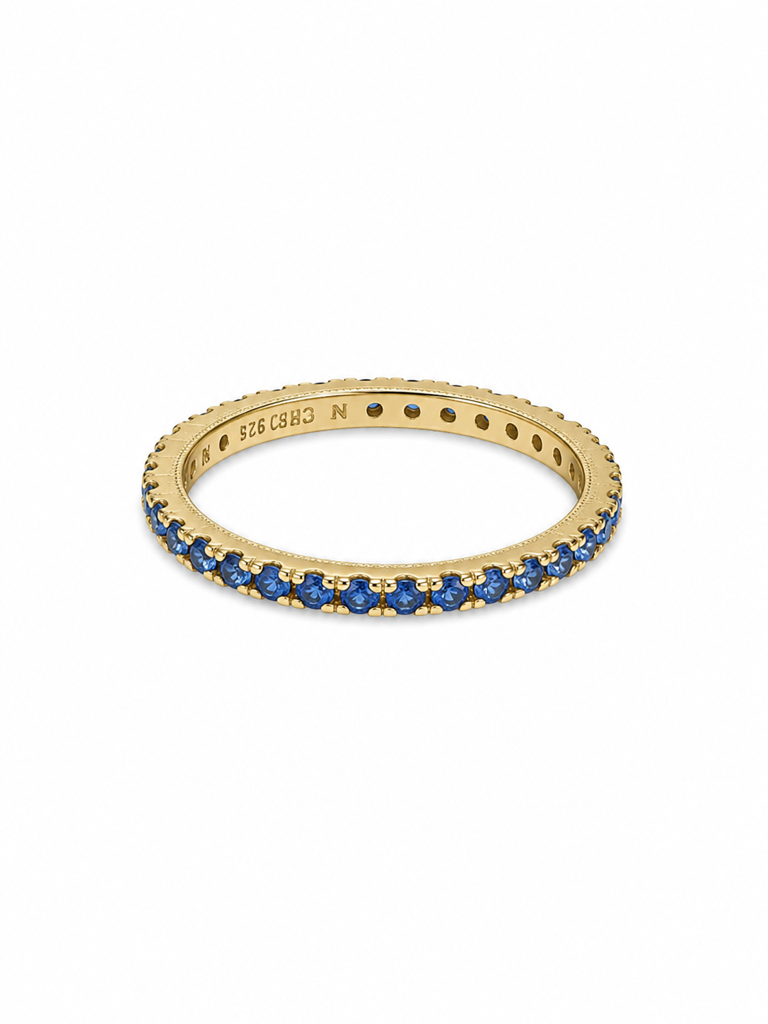 💍 Anillo Plata .925 con Circonias Azul Cielo