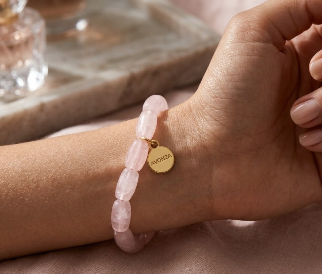 🌸 Pulsera de Cuarzo Rosa foto 2